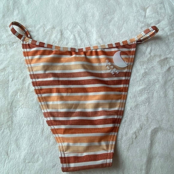 New! Free People x Gnash Swim striped tri bikini bottom 19151 - Picture 6 of 11